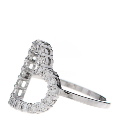 Gucci 18K White Gold Diamond Heart Ring 50 5.5 3 of 7