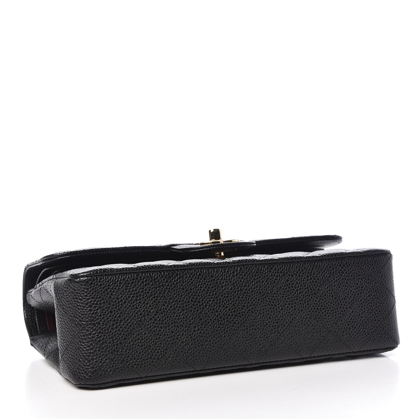 Caviar Quilted Small Double Flap Black