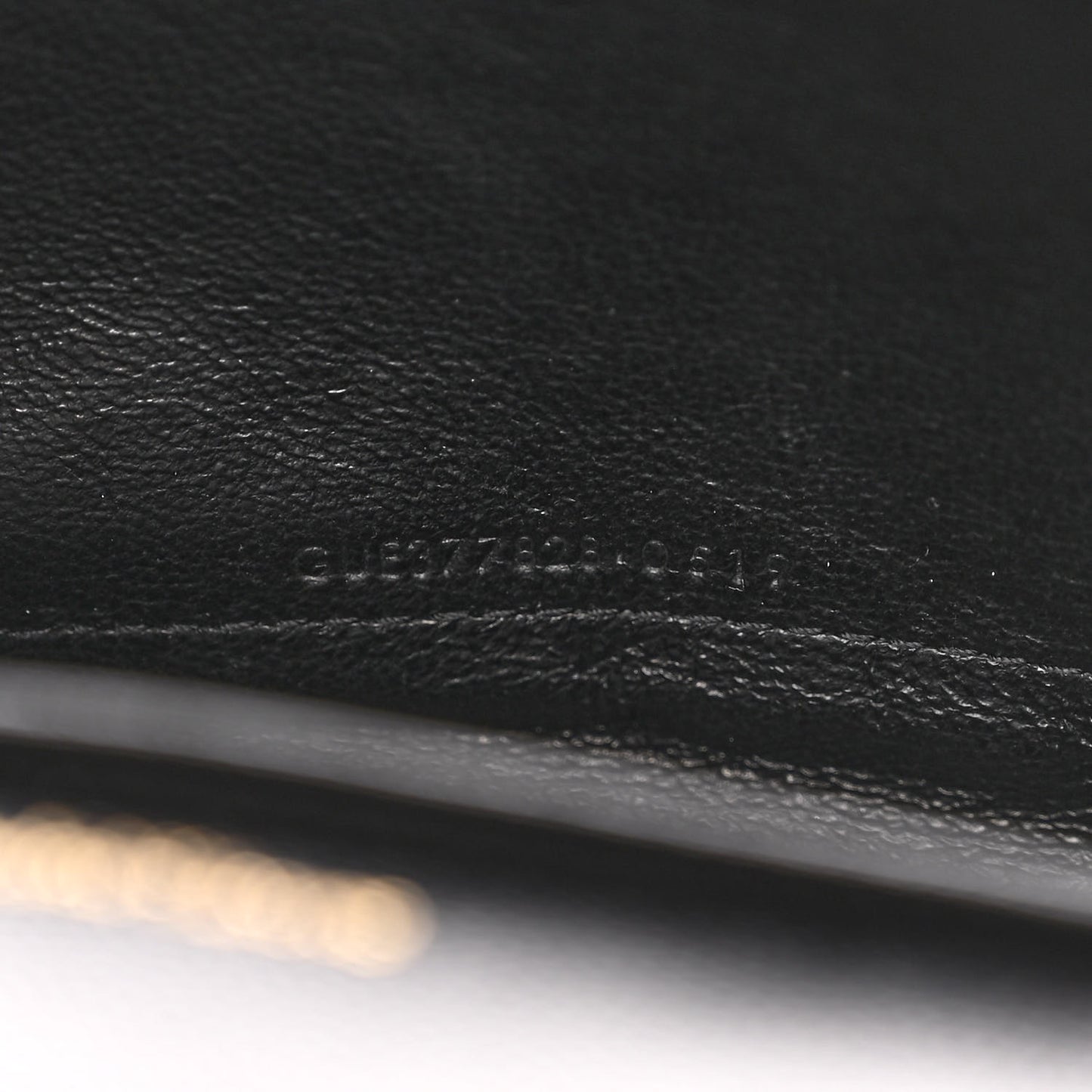 Grain De Poudre Matelasse Chevron Monogram Chain Wallet Black