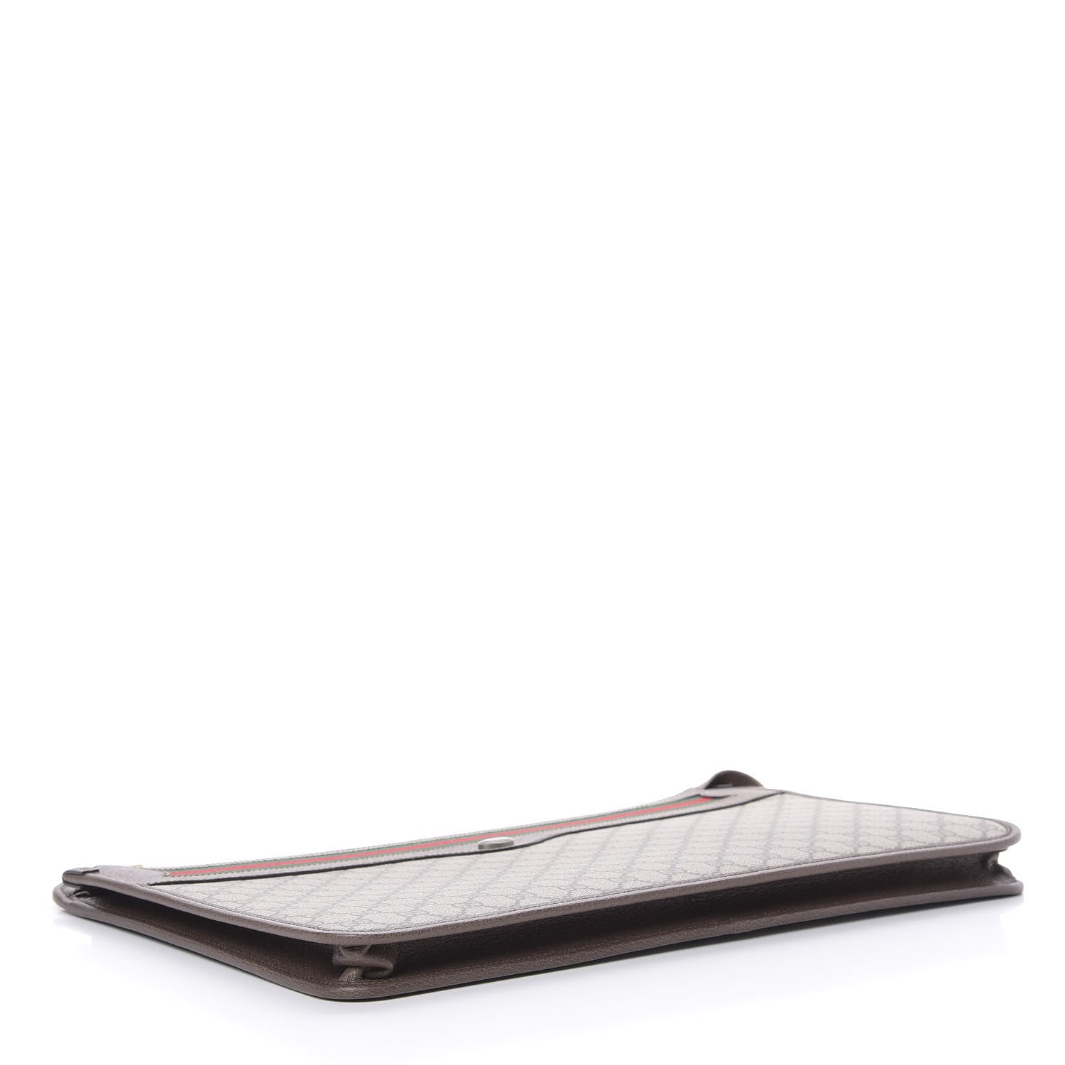 Gucci GG Supreme Monogram Textured Calfskin Web Ophidia Documents Holder Beige Ebony New Acero 4 of 7