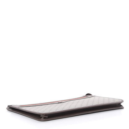 Gucci GG Supreme Monogram Textured Calfskin Web Ophidia Documents Holder Beige Ebony New Acero 4 of 7