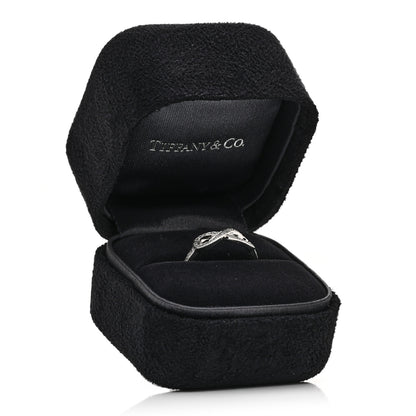 Tiffany Platinum Diamond Infinity Ring 54 6.75 5 of 5