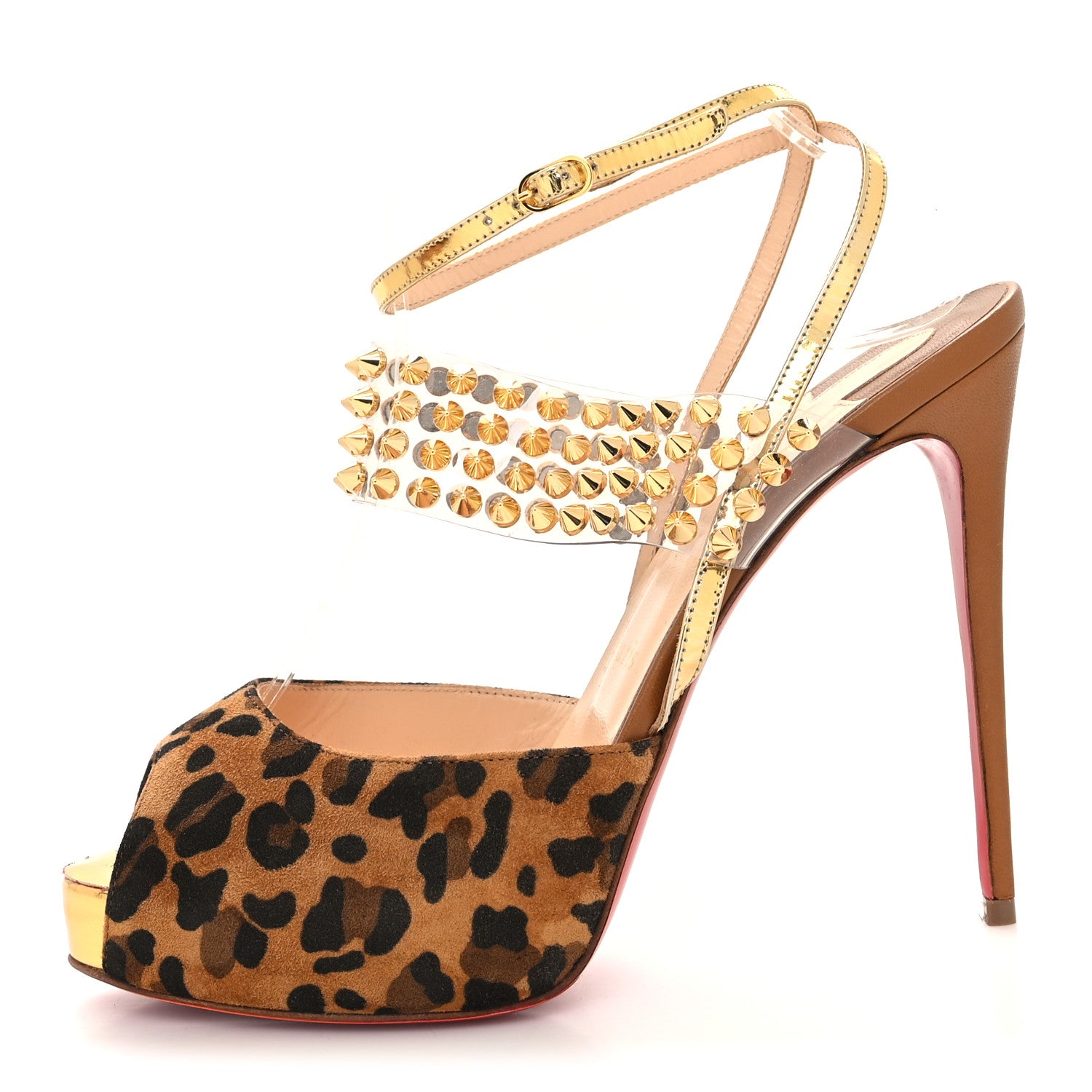 Christian Louboutin Levitagirl 120 Sandals 38 Leopard 1 of 7