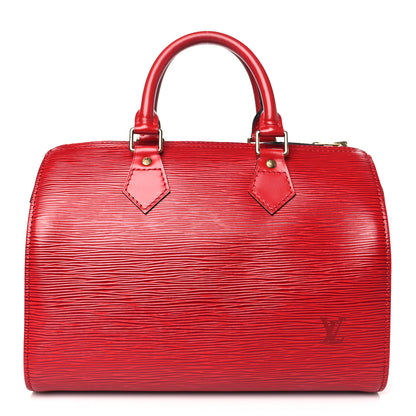 Louis Vuitton Epi Speedy 25 Castillan Red 1 of 9