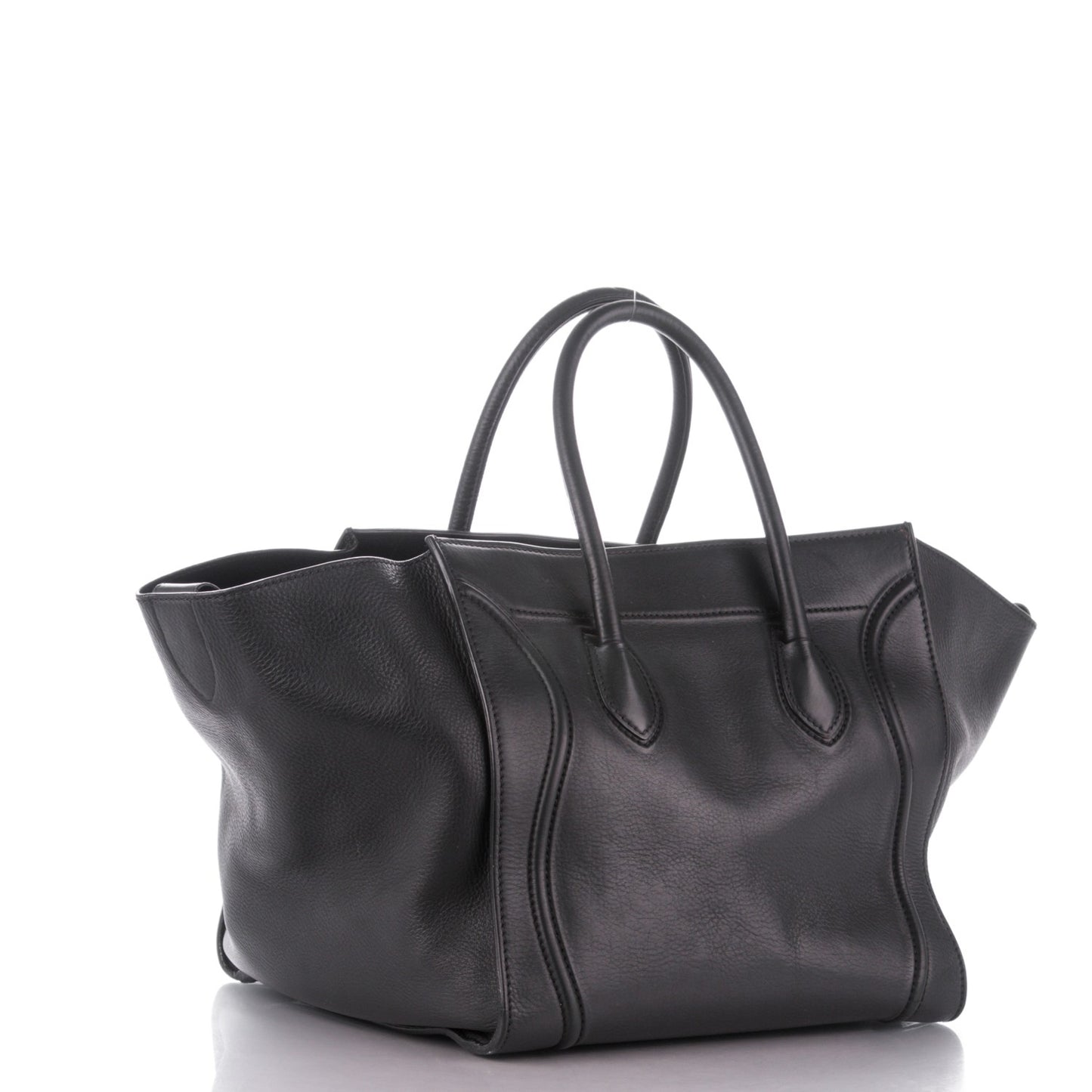 Supple Calfskin Medium Phantom Luggage Black
