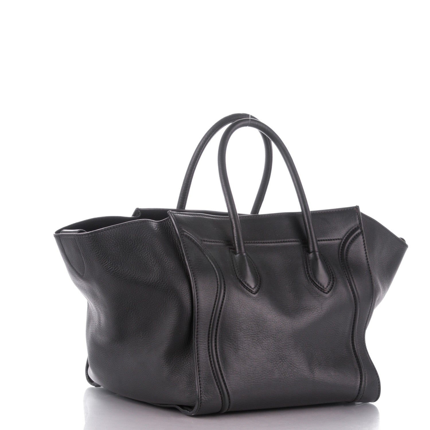 Celine Supple Calfskin Medium Phantom Luggage Black 3 of 10