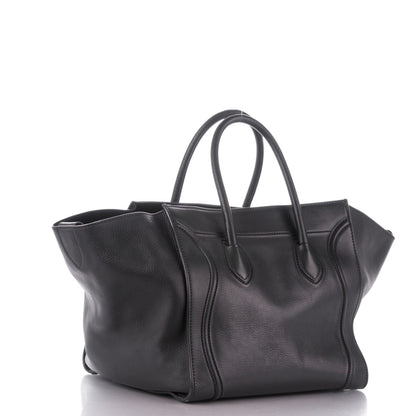 Celine Supple Calfskin Medium Phantom Luggage Black 3 of 10