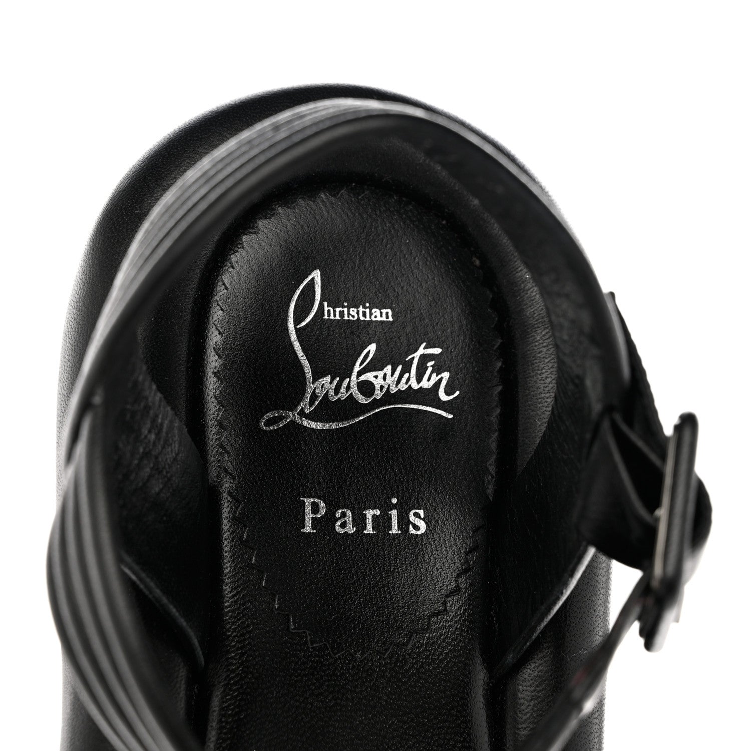 Christian Louboutin Nappa Manolasummer Sandals 36.5 Black 6 of 7