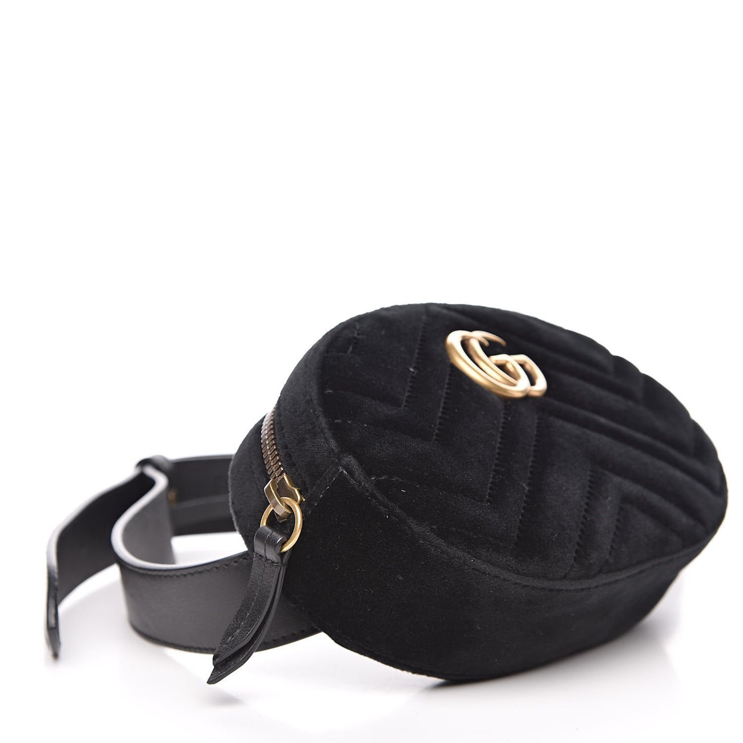 Velvet Matelasse GG Marmont Belt Bag 85 34 Black