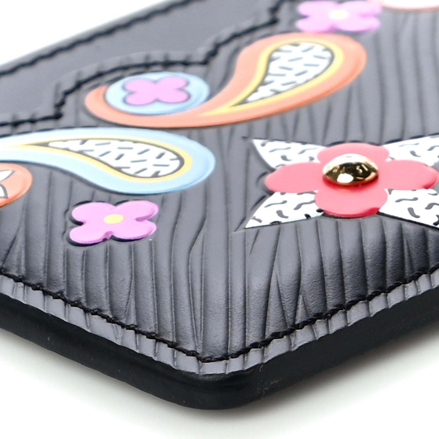 Louis Vuitton Epi Flower Remix Card Holder Black 8 of 9