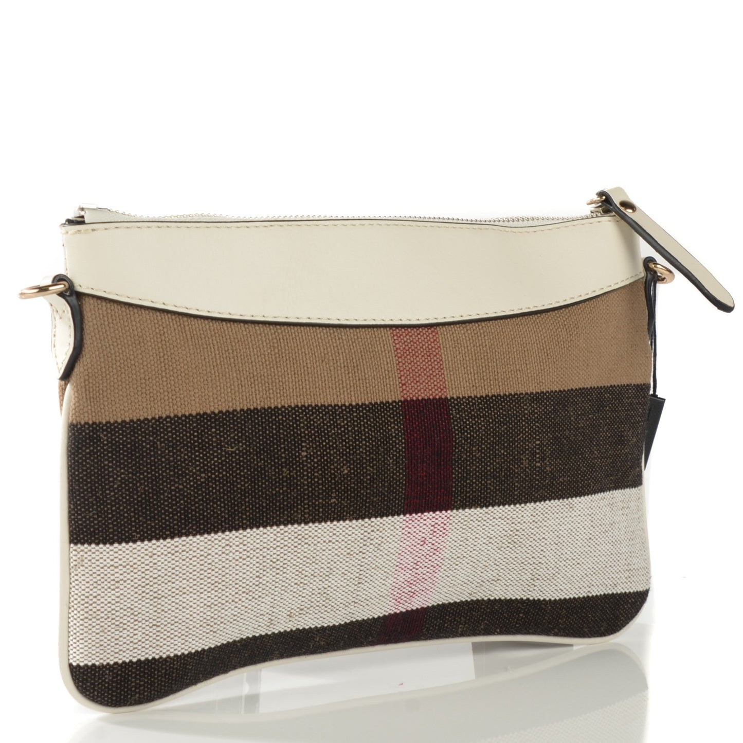 Mega Check Peyton Crossbody Clutch Bag White