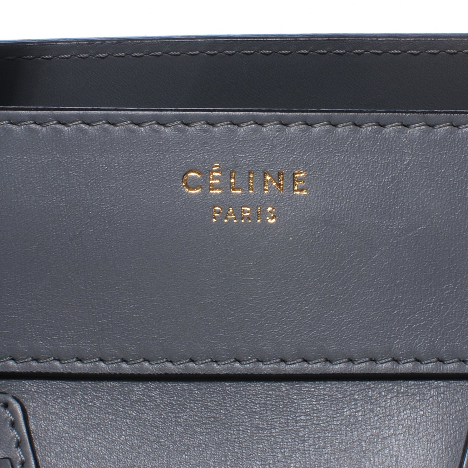 Celine Palmelato Leather Mini Luggage Bag Grey 5 of 8