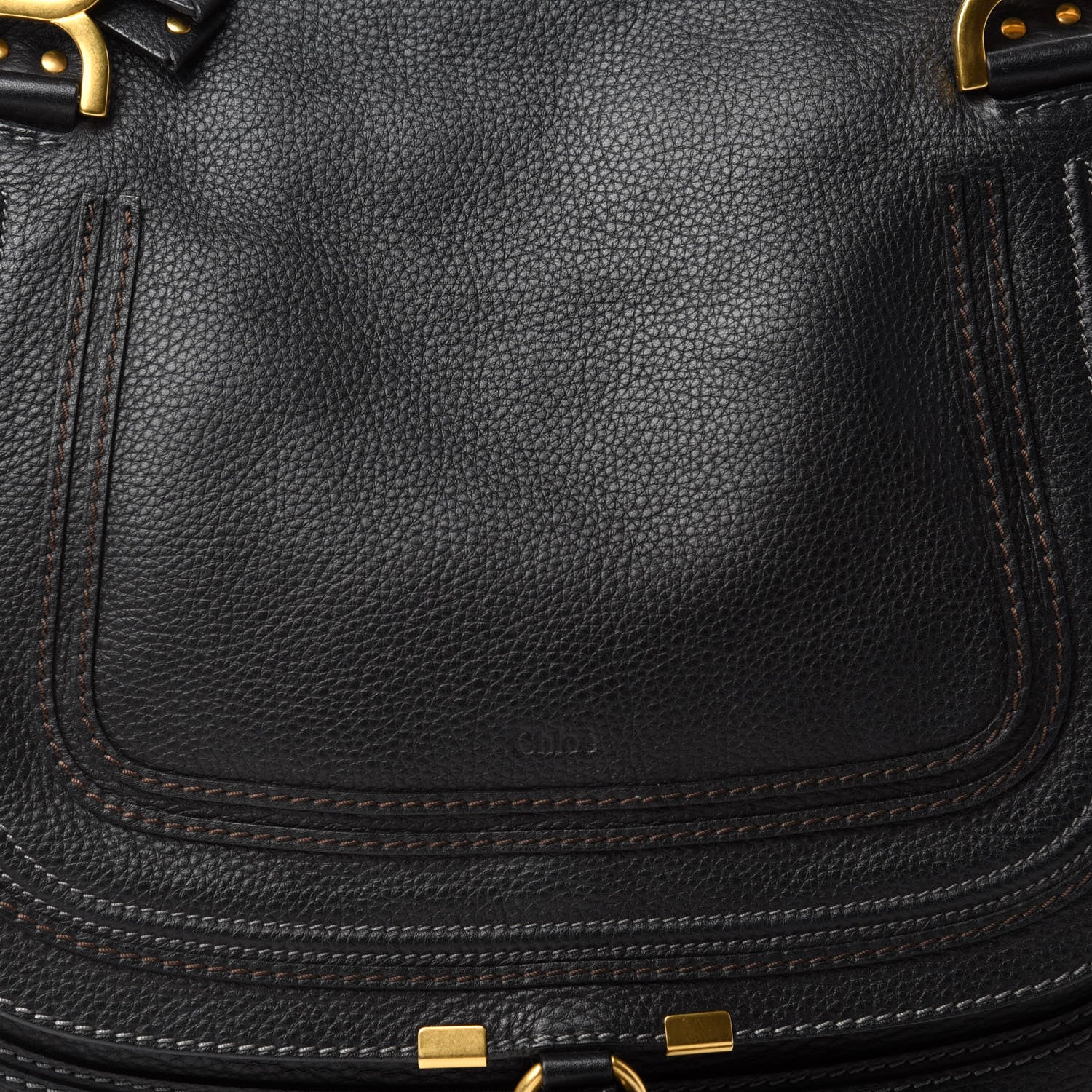 Chloe Calfskin Large Marcie Satchel Black 10 of 10