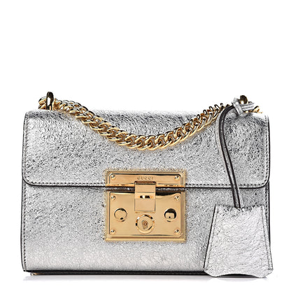 Gucci Galassia Small Padlock Shoulder Bag Argento 1 of 13