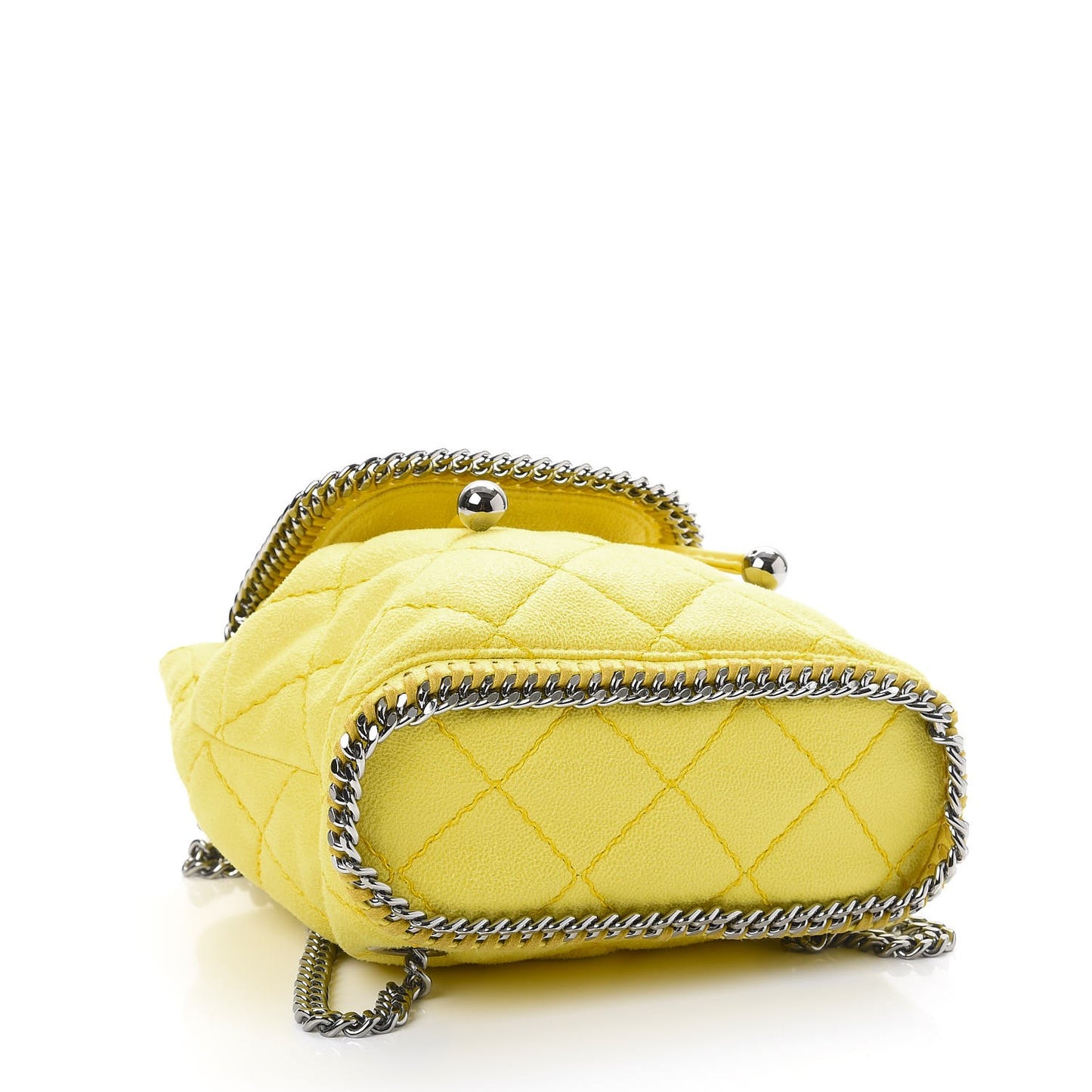 Shaggy Deer Quilted Mini Falabella Backpack Canary