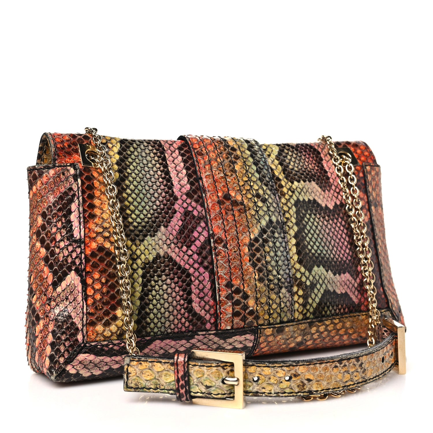 Fendi Snakeskin Maxi Baguette Bag Multicolor 3 of 10