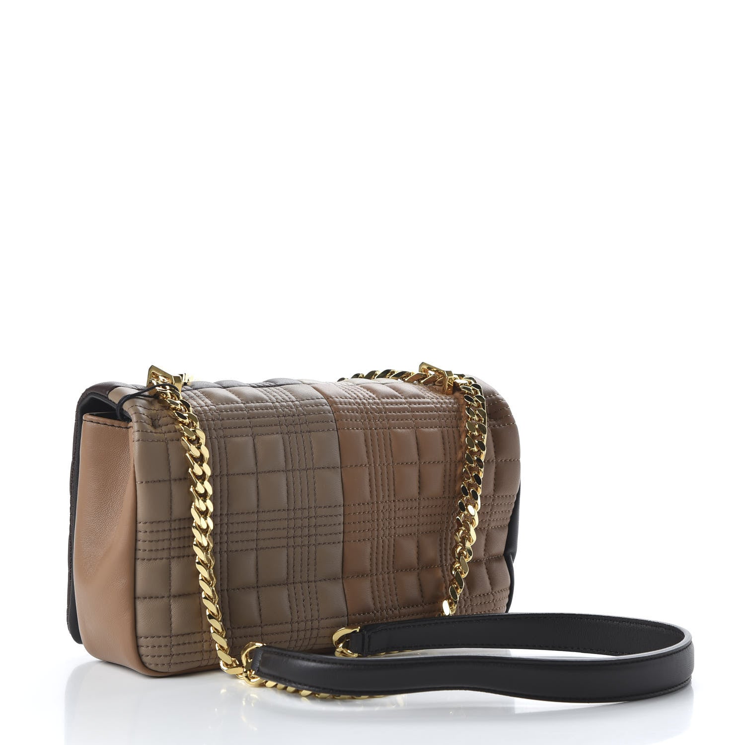 Burberry Lambskin Quilted Small Lola Bag Soft Fawn Dark Moka 3 of 9