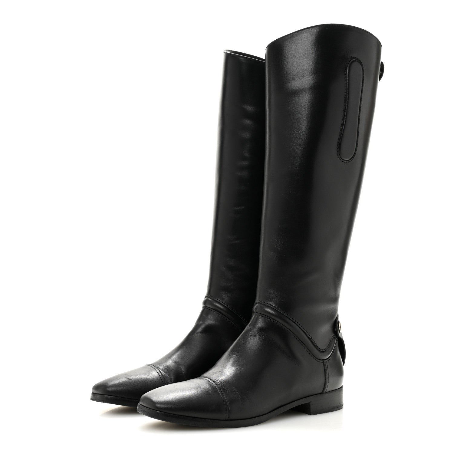 Hermes Calfskin Hippique Riding Boots 37 Black 3 of 10