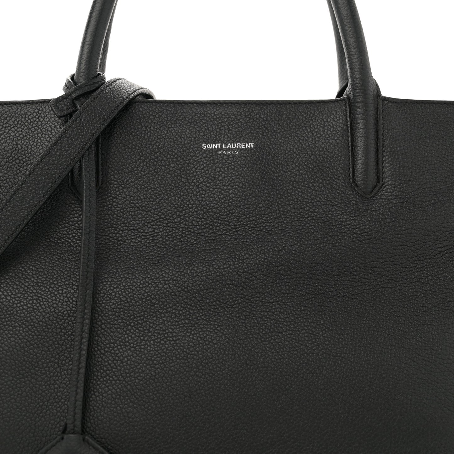 Grained Calfskin Medium Cabas Rive Gauche Black