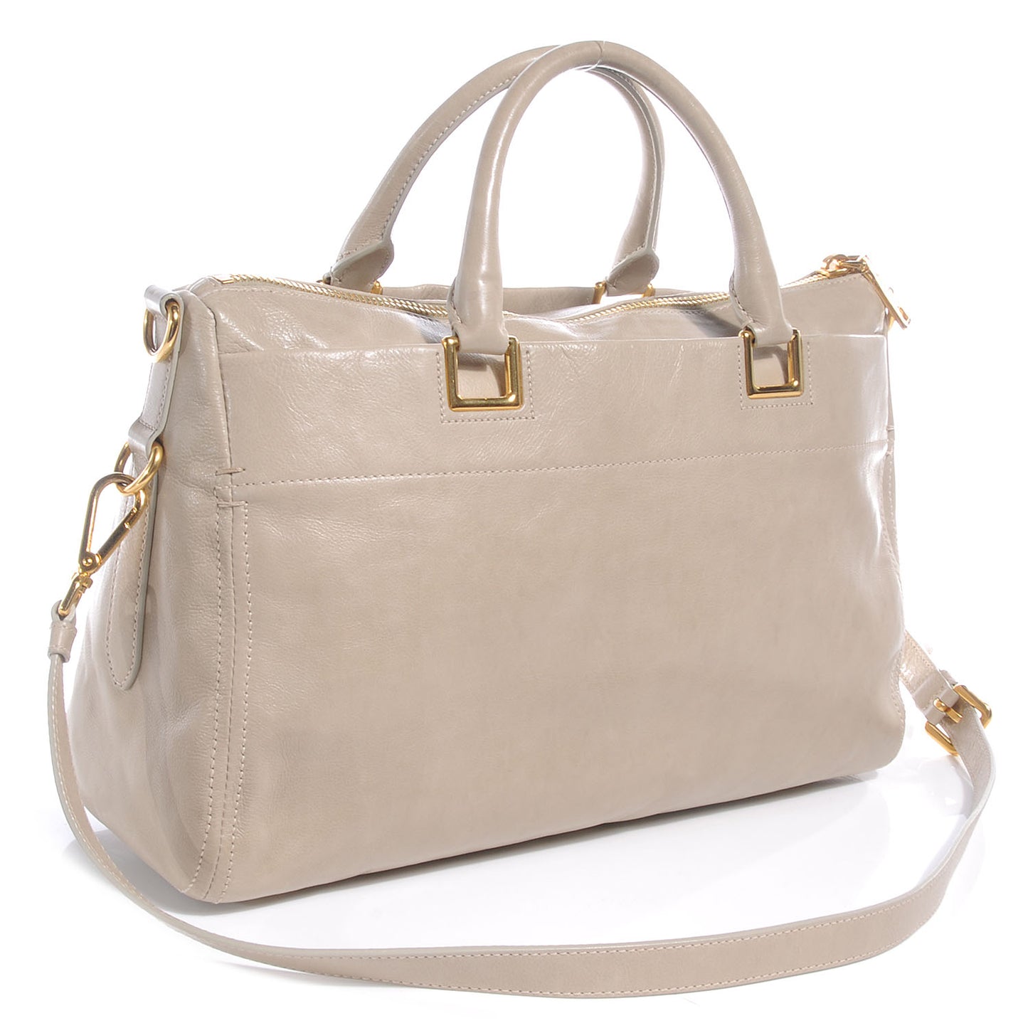 Glace Calf Extra Wide Tote Stone