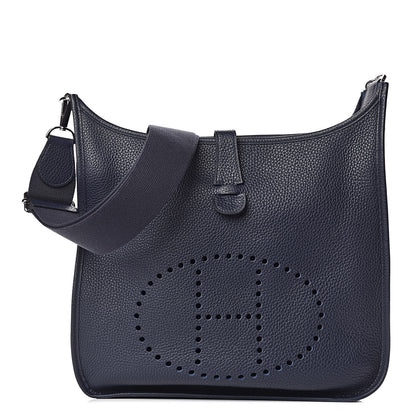 Hermes Taurillon Clemence Evelyne III GM Bleu Nuit 1 of 11