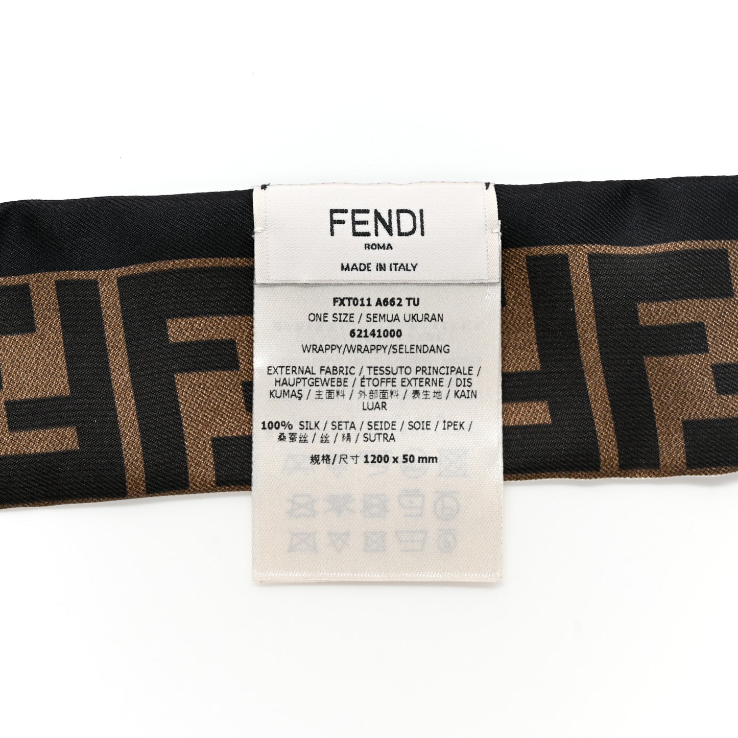 X FILA Silk Wrappy Bandeau Black