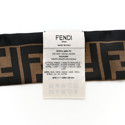 Fendi X FILA Silk Wrappy Bandeau Black 3 of 3