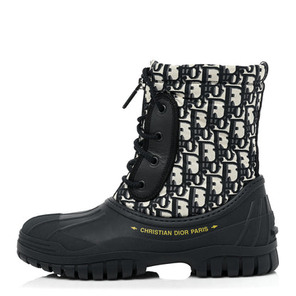 Christian Dior Oblique Nylon D-Venture Boots 36 Deep Blue 1 of 9