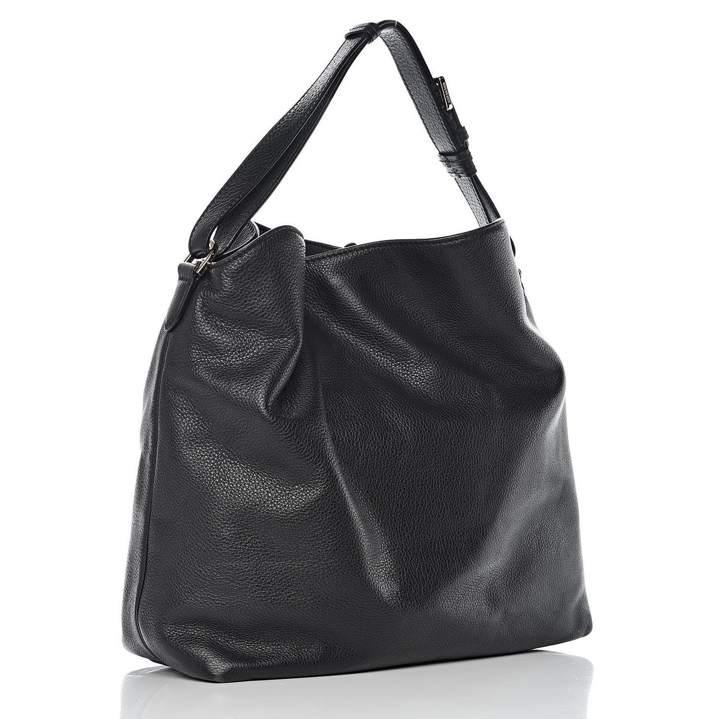Soft Small Grain Calfskin Tessie Tote Black