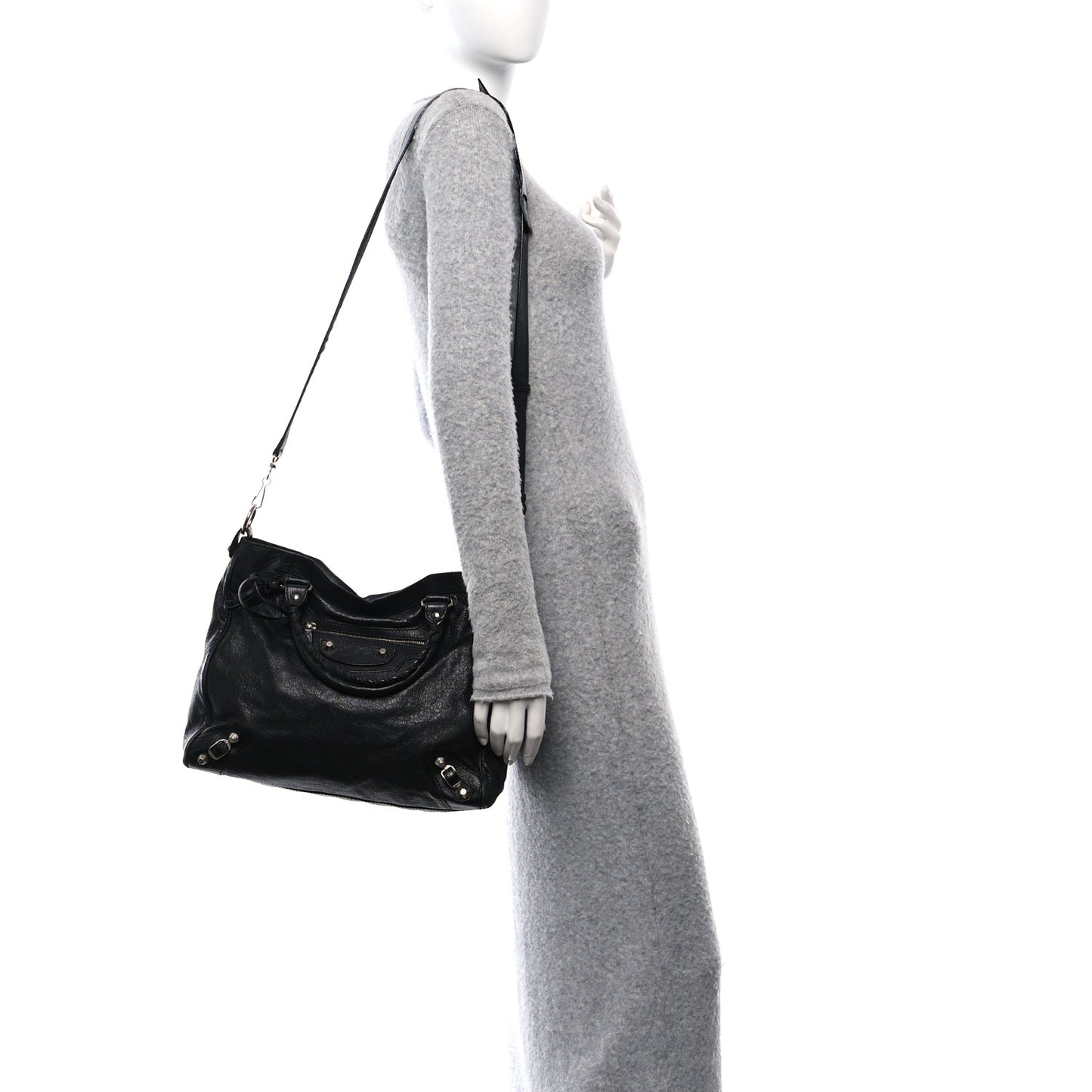 Agneau Giant 12 Silver Hardware Velo Black