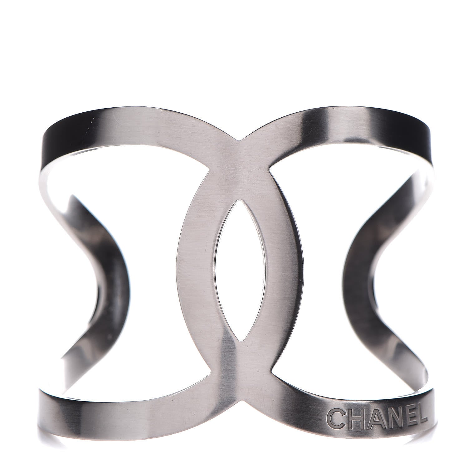 Chanel Metal CC Cuff Silver 1 of 5