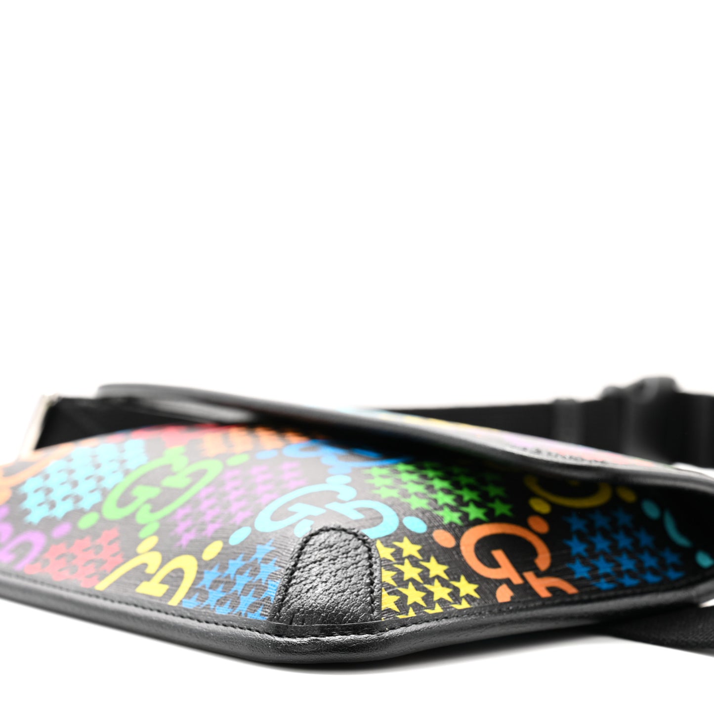 GG Supreme Monogram Psychedelic Slim Belt Bag Black
