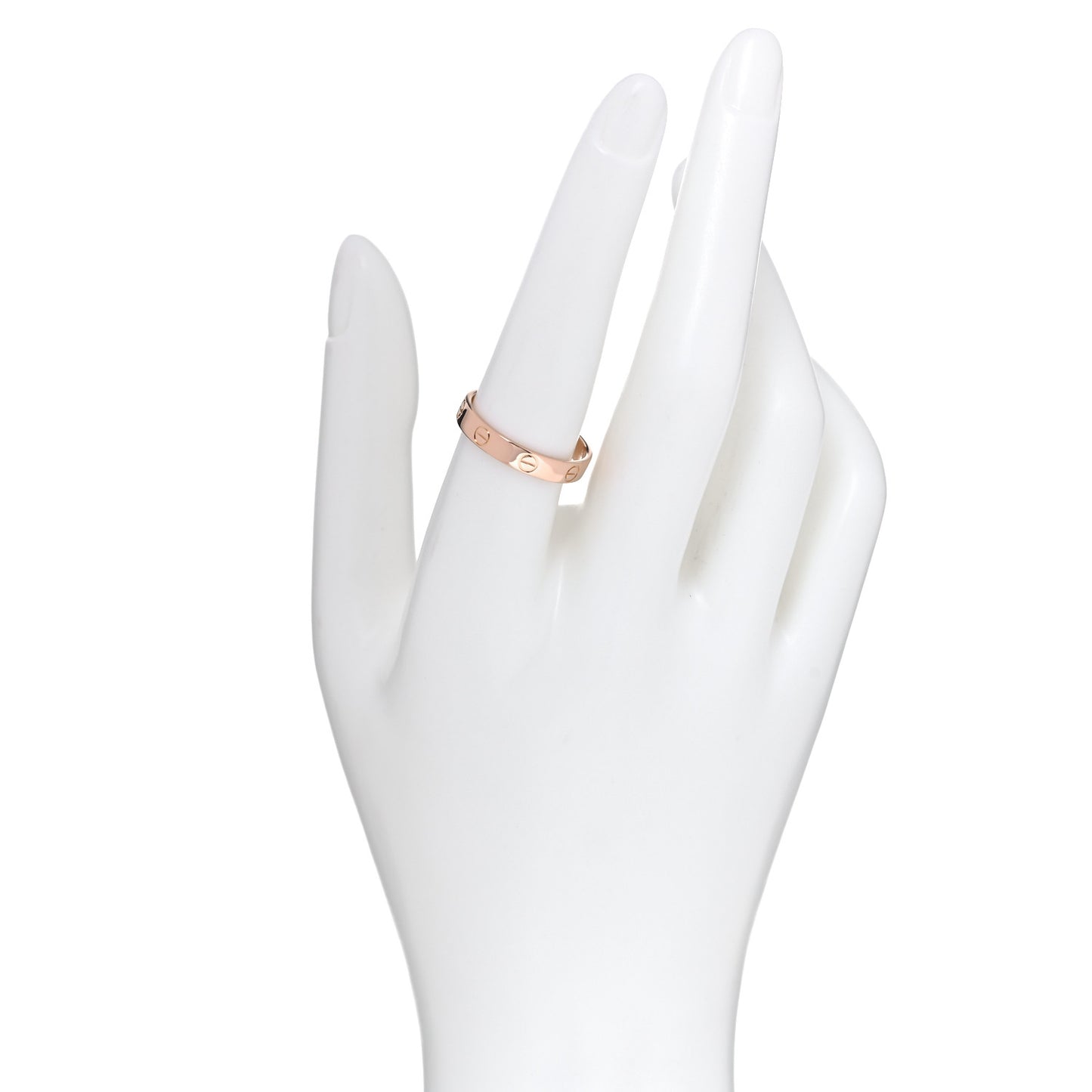 18K Pink Gold 3.5mm LOVE Wedding Band Ring 58 8.25