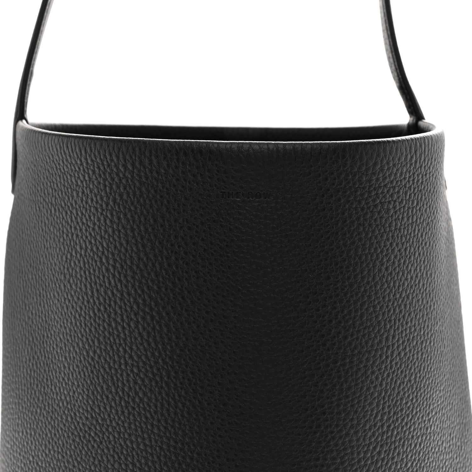 The Row Grained Calfskin Medium N/S Park Black 8 of 10