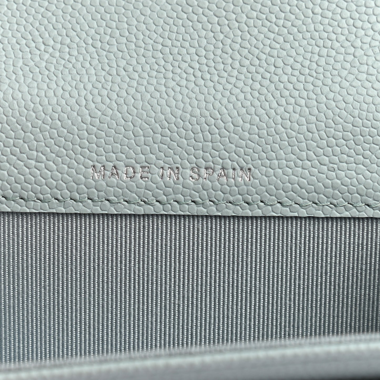 Caviar Quilted Flap Card Holder Wallet Light Blue