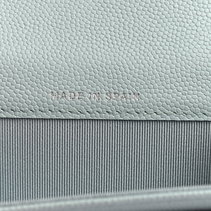 Chanel Caviar Quilted Flap Card Holder Wallet Light Blue 6 of 7