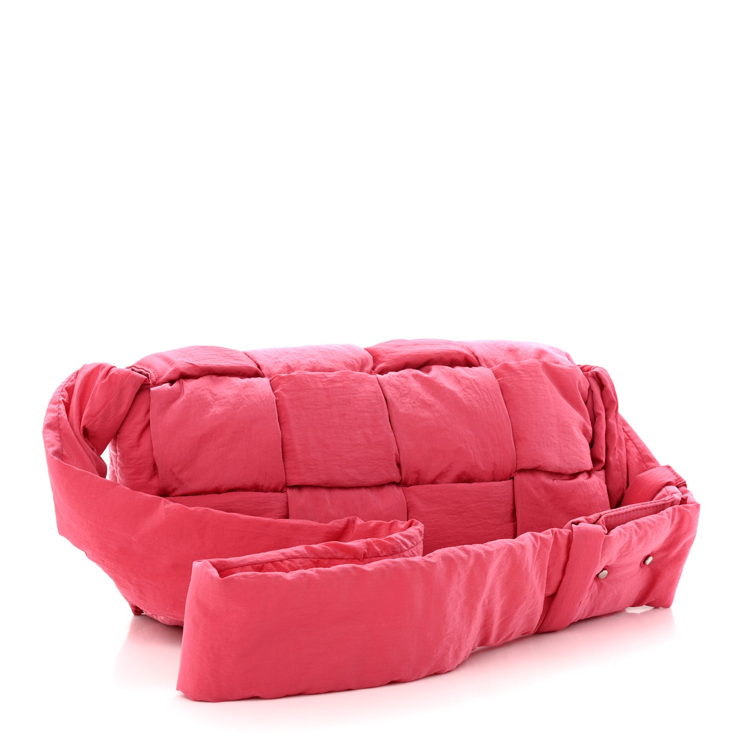 Nylon Intrecciato Padded Tech Cassette Bag Pink
