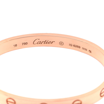 Cartier 18K Pink Gold LOVE Bracelet 16 4 of 6