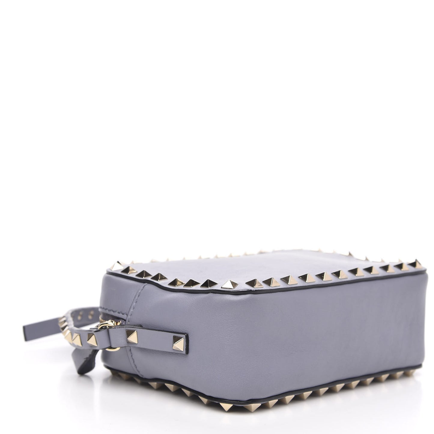 Calfskin Rockstud Camera Crossbody Bag London Stone