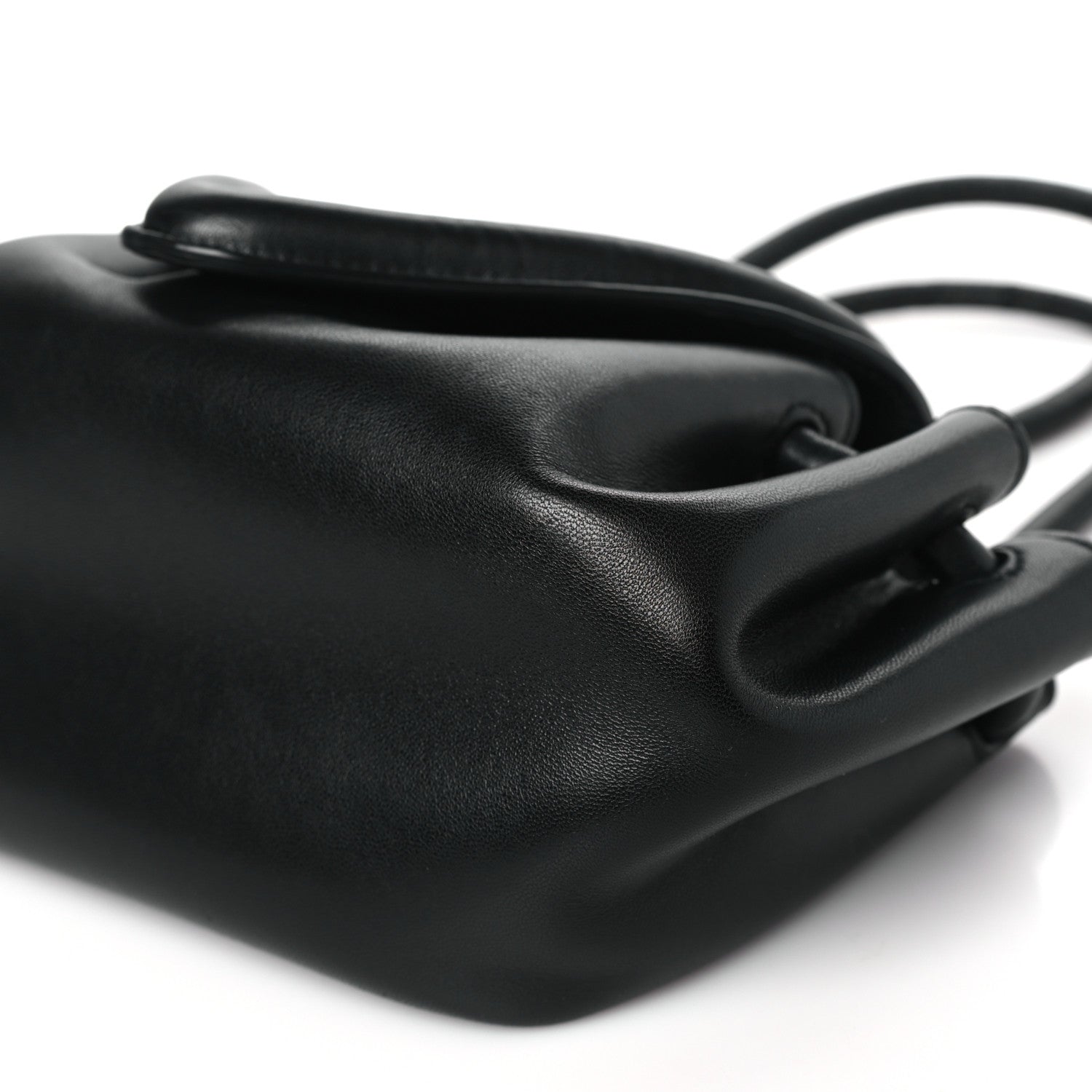 Bottega Veneta Lambskin Small Beak Triangle Flap Shoulder Bag Black 9 of 10