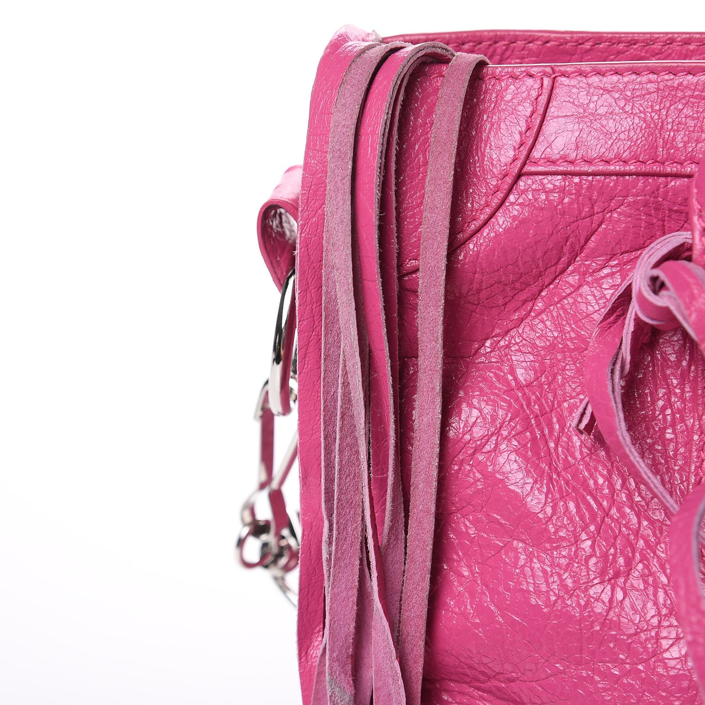 Agneau Classic Silver Hardware S City Rose Flamingo