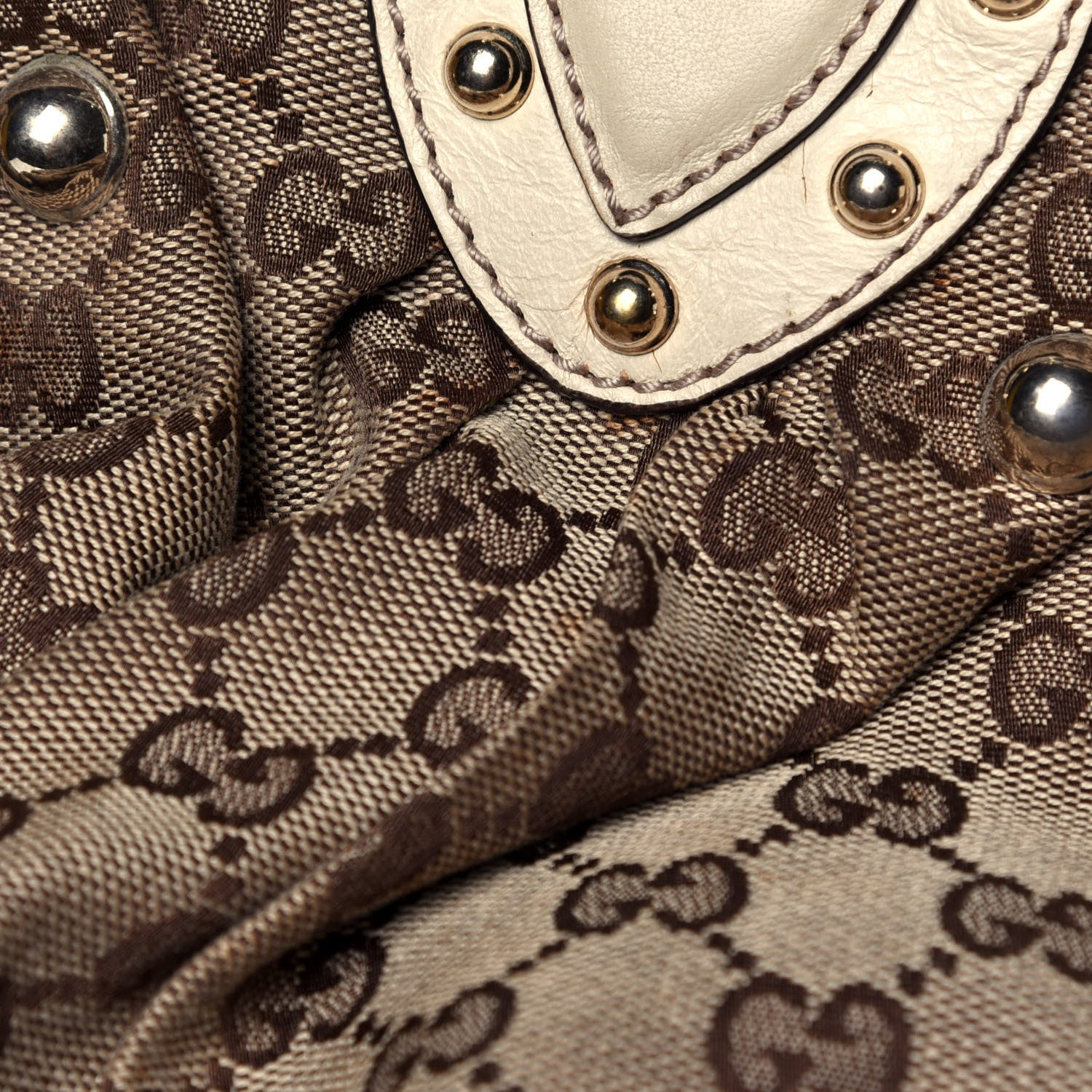 Gucci Monogram Studded Pelham Tote Off White 10 of 12