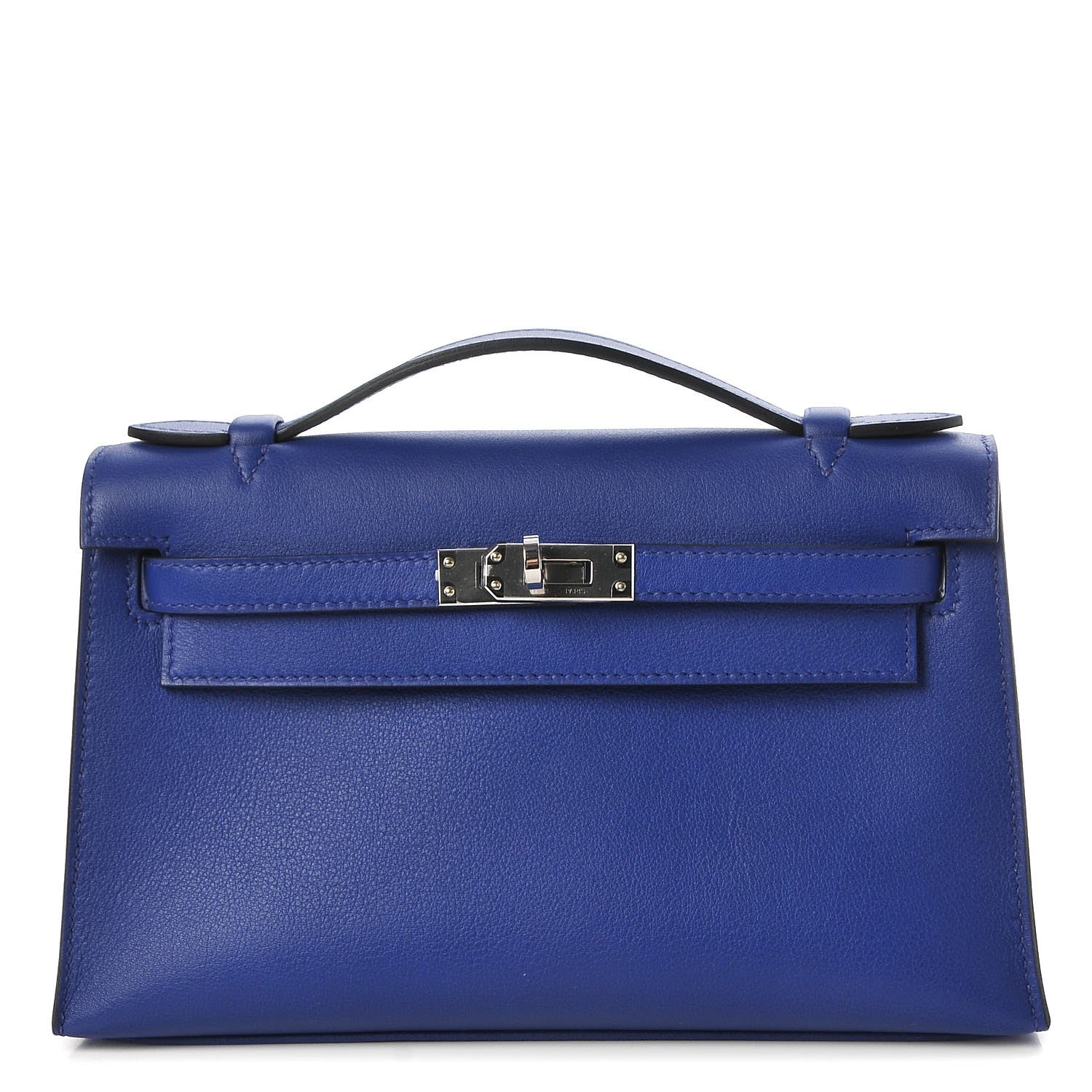 Hermes Swift Kelly Pochette Clutch Bleu Electrique 1 of 24