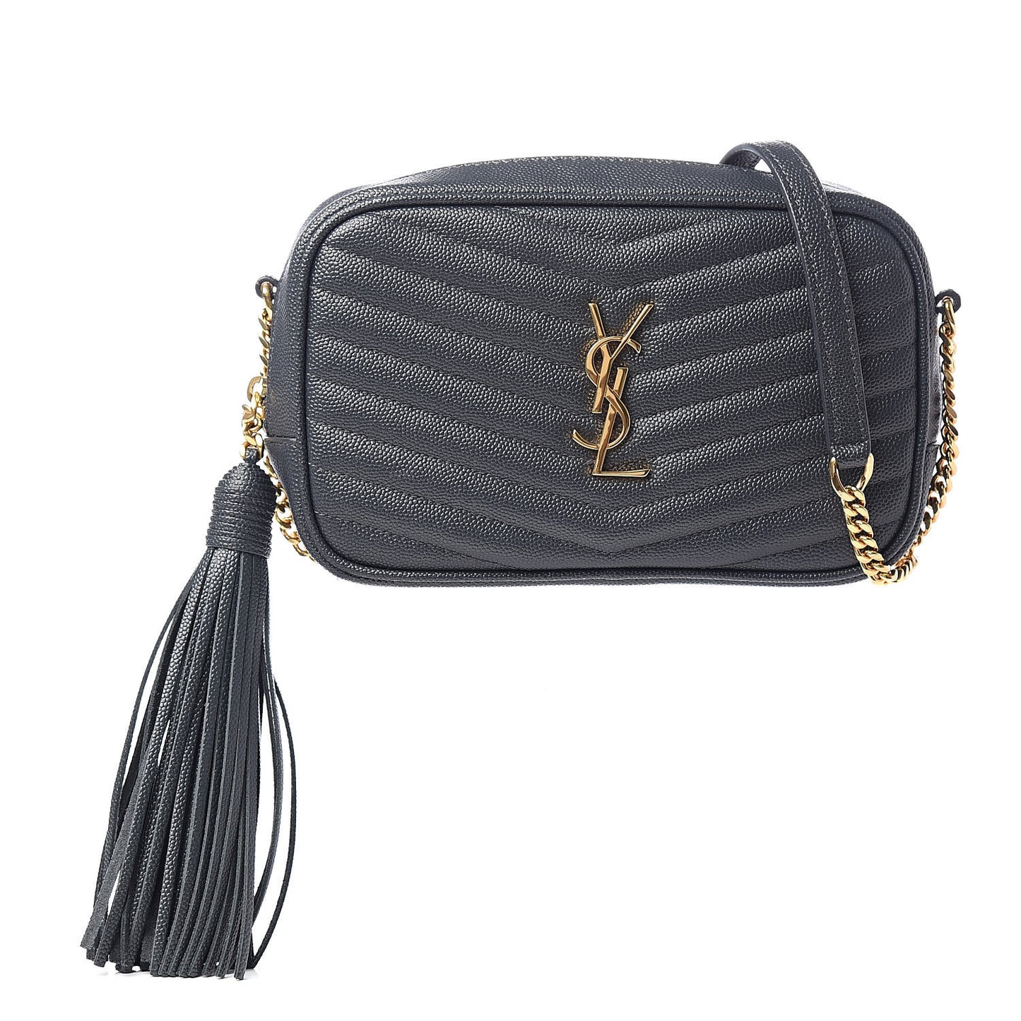 Grain De Poudre Matelasse Monogram Mini Lou Camera Bag Dark Smog