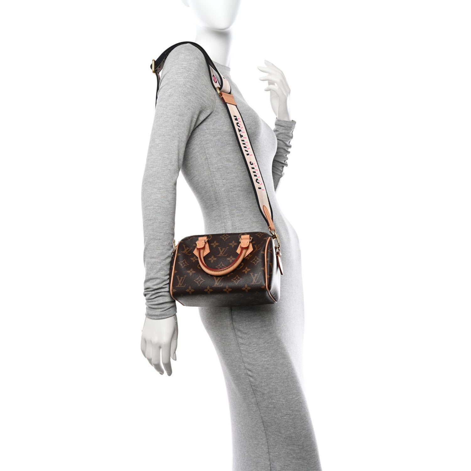Louis Vuitton Monogram Speedy Bandouliere 20 Black 2 of 10
