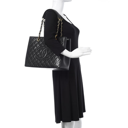 Chanel Caviar Quilted Grand Shopping Tote GST Black 2 of 10