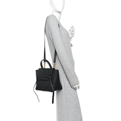 Celine Grained Calfskin Mini Belt Bag Black 2 of 10