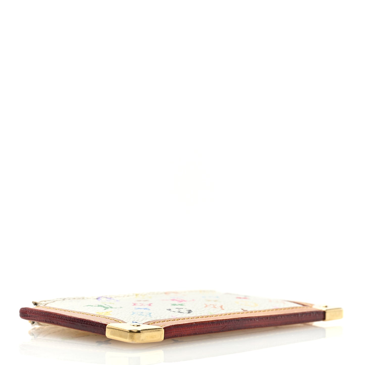 Monogram Multicolor Key Pouch White