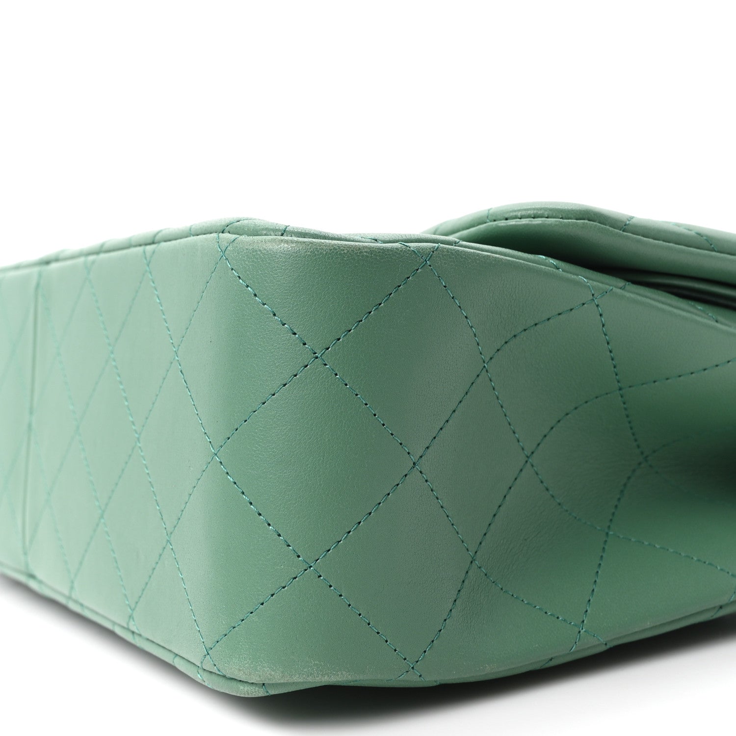 Chanel Lambskin Quilted Jumbo Double Flap Green 10 of 10