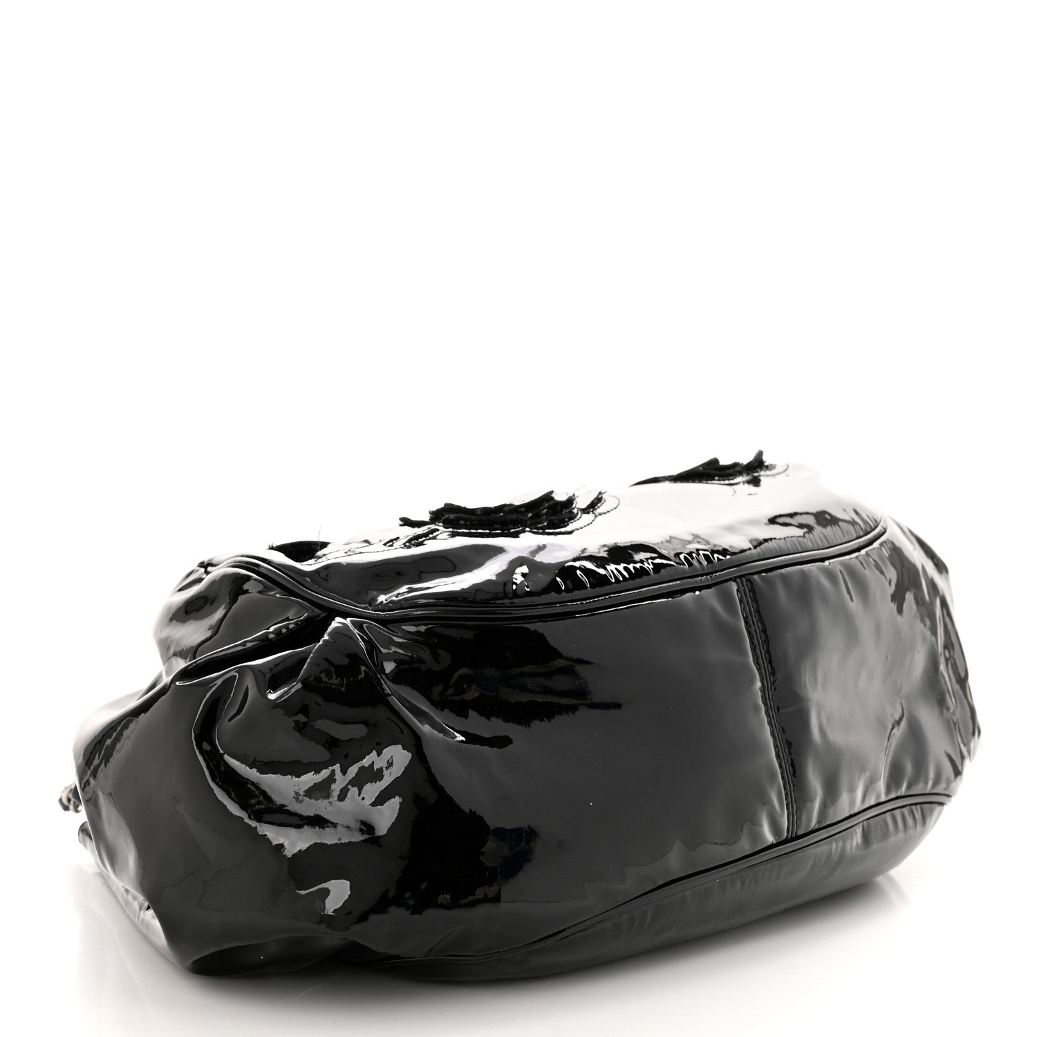 Chanel Patent Camellia Shoulder Bag Black 4 of 18